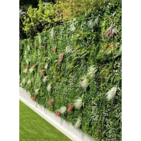 Mur végétal savane décor naturel et rustique